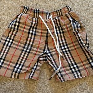 Plaid Drawstring Shorts